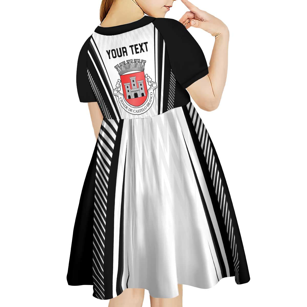 Personalized Castelo Branco Portugal Kid Short Sleeve Dress Sporty Style - Wonder Print Shop