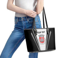 Personalized Castelo Branco Portugal Leather Tote Bag Sporty Style - Wonder Print Shop