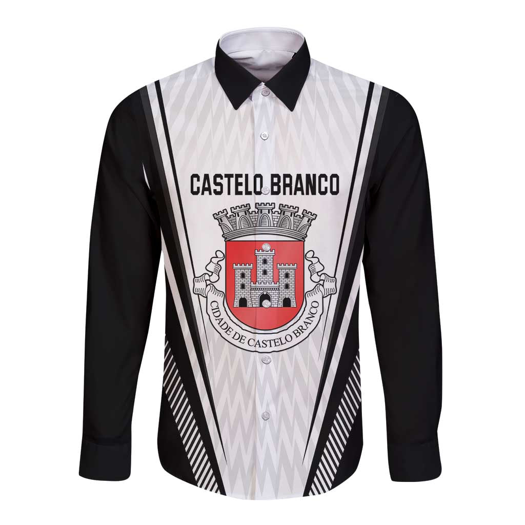 Personalized Castelo Branco Portugal Long Sleeve Button Shirt Sporty Style - Wonder Print Shop