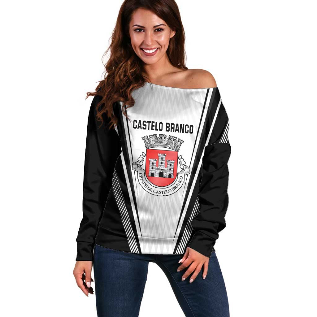 Personalized Castelo Branco Portugal Off Shoulder Sweater Sporty Style - Wonder Print Shop