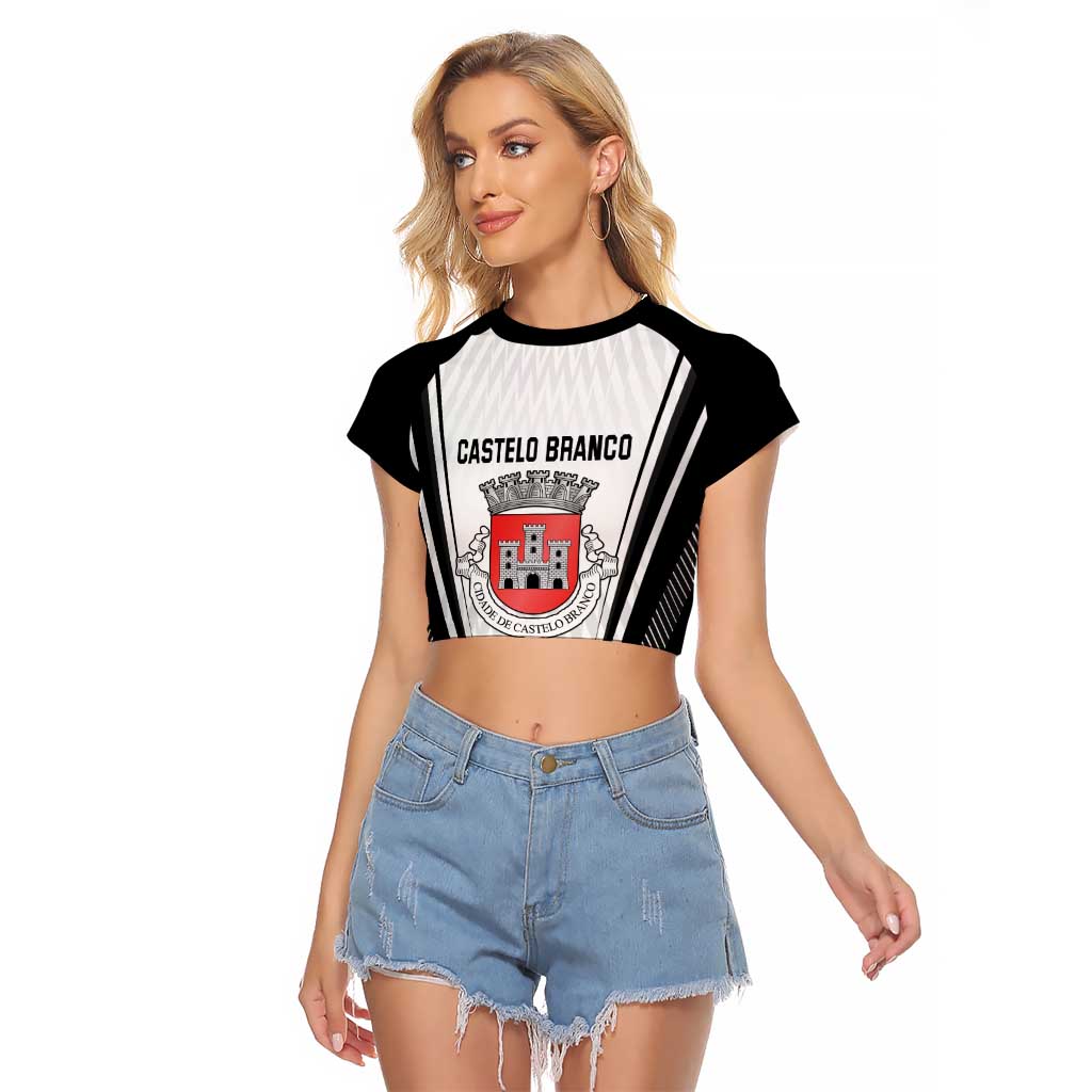 Personalized Castelo Branco Portugal Raglan Cropped T Shirt Sporty Style - Wonder Print Shop