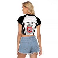 Personalized Castelo Branco Portugal Raglan Cropped T Shirt Sporty Style - Wonder Print Shop