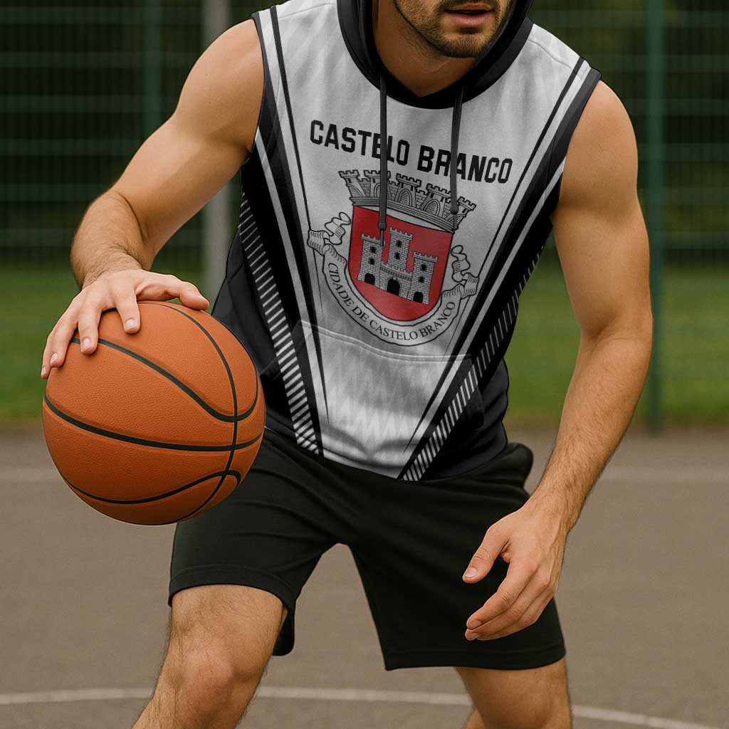 Personalized Castelo Branco Portugal Sleeveless Hoodie Sporty Style - Wonder Print Shop
