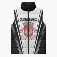 Personalized Castelo Branco Portugal Sleeveless Puffer Jacket Sporty Style - Wonder Print Shop