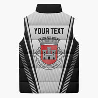 Personalized Castelo Branco Portugal Sleeveless Puffer Jacket Sporty Style - Wonder Print Shop