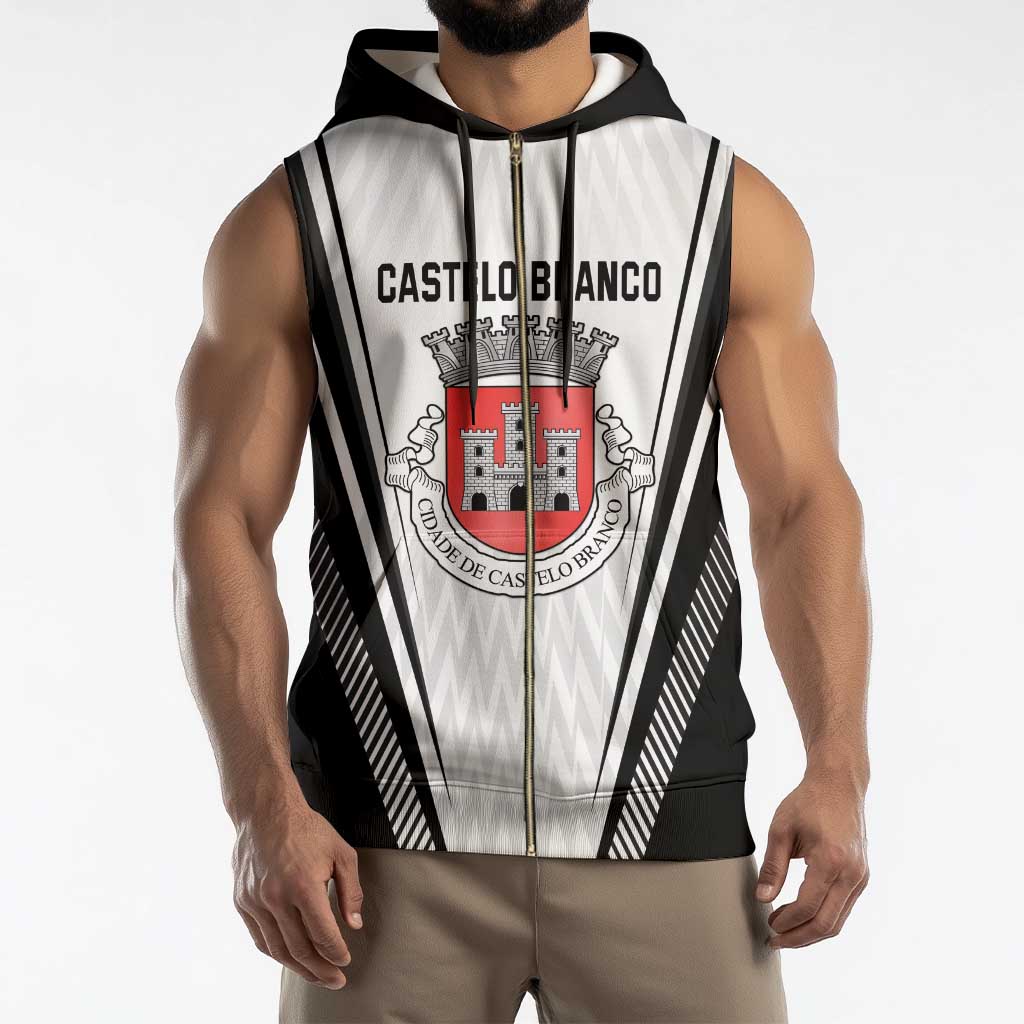 Personalized Castelo Branco Portugal Sleeveless Zip Hoodie Sporty Style - Wonder Print Shop
