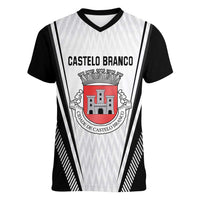 Personalized Castelo Branco Portugal Women V-Neck T-Shirt Sporty Style - Wonder Print Shop