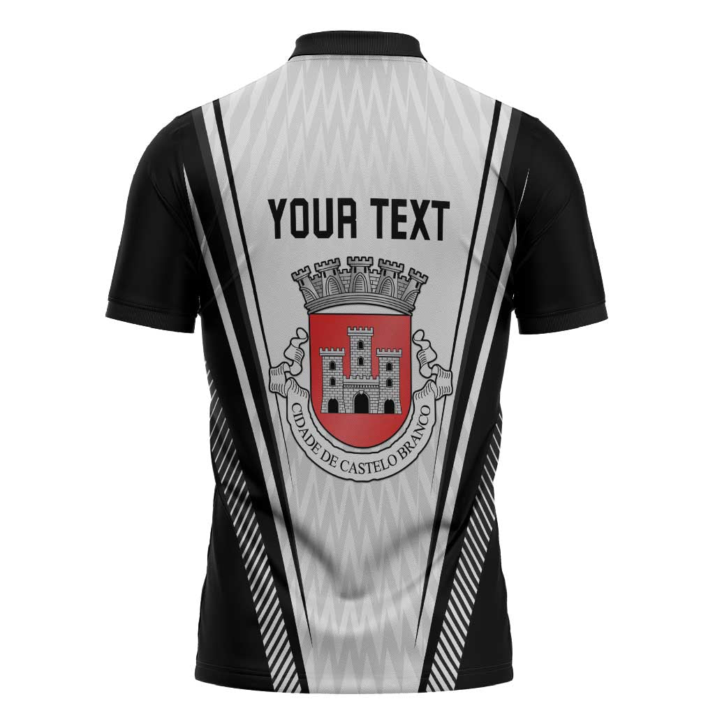 Personalized Castelo Branco Portugal Zipper Polo Shirt Sporty Style - Wonder Print Shop