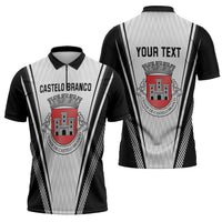 Personalized Castelo Branco Portugal Zipper Polo Shirt Sporty Style - Wonder Print Shop