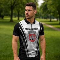 Personalized Castelo Branco Portugal Zipper Polo Shirt Sporty Style - Wonder Print Shop