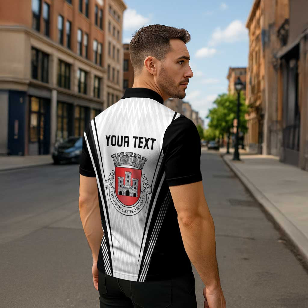 Personalized Castelo Branco Portugal Zipper Polo Shirt Sporty Style - Wonder Print Shop