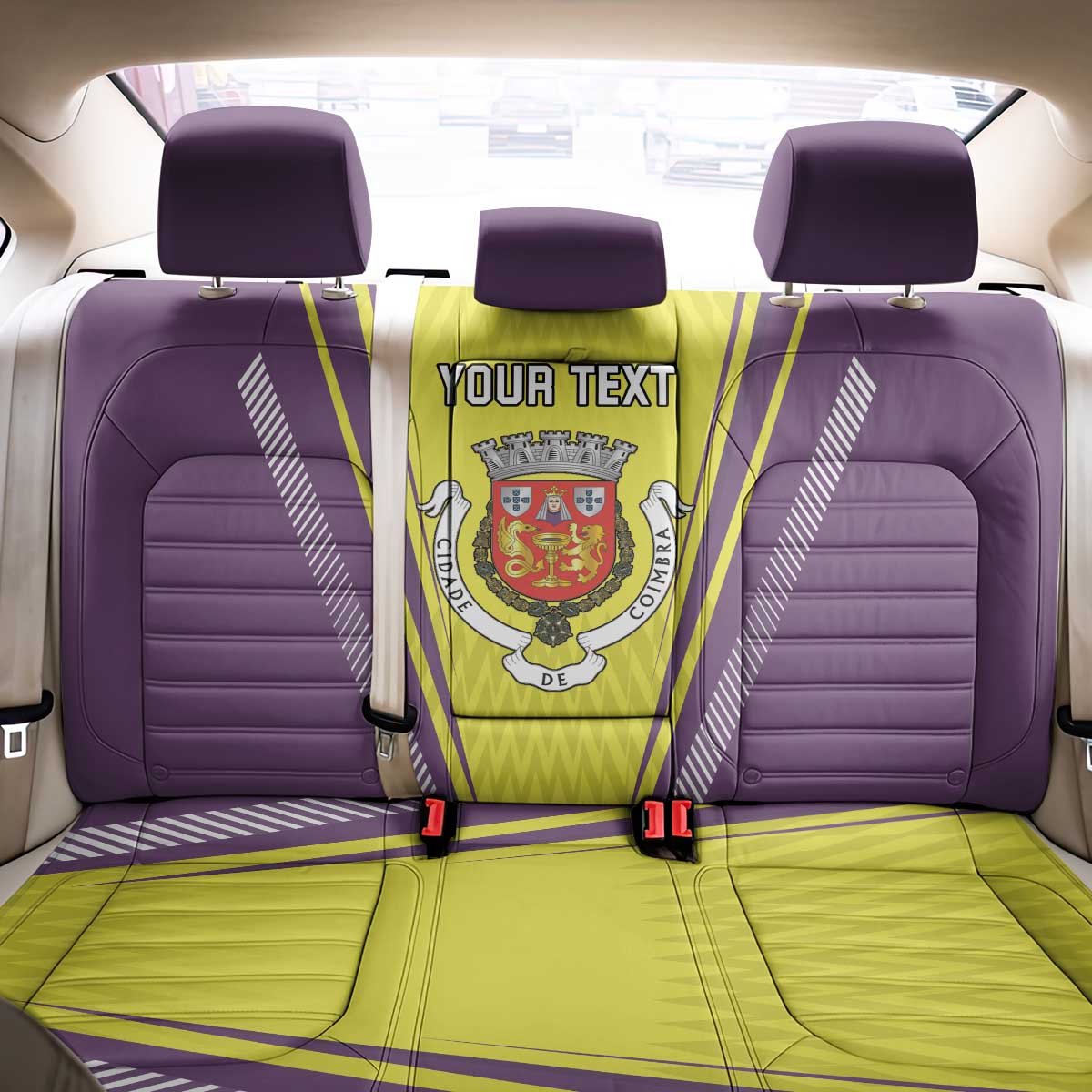 Personalized Coimbra Portugal Back Car Seat Cover Sporty Style - Wonder Print Shop