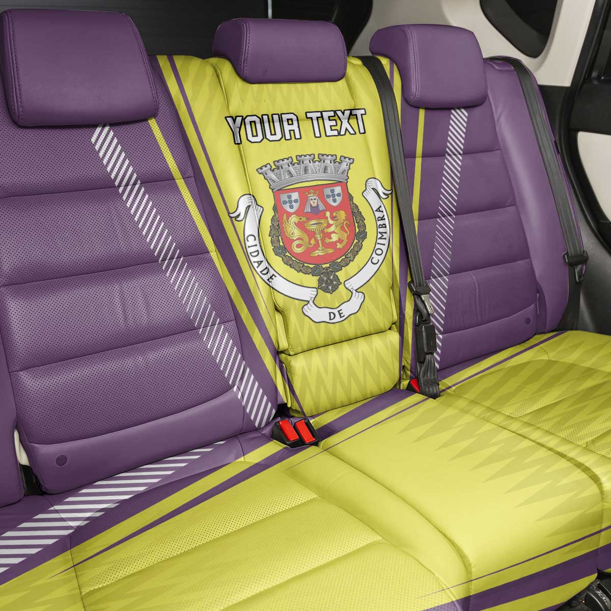 Personalized Coimbra Portugal Back Car Seat Cover Sporty Style - Wonder Print Shop