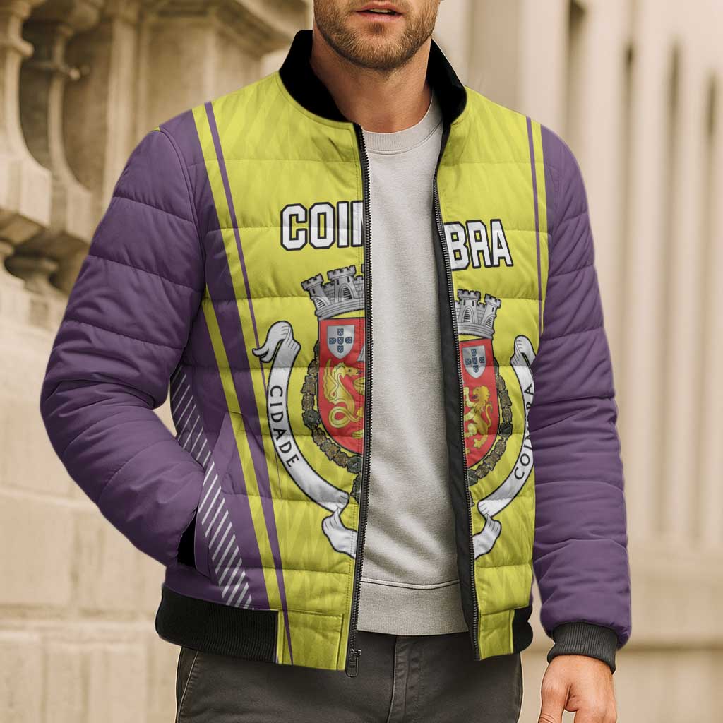 Personalized Coimbra Portugal Bomber Puffer Jacket Sporty Style - Wonder Print Shop