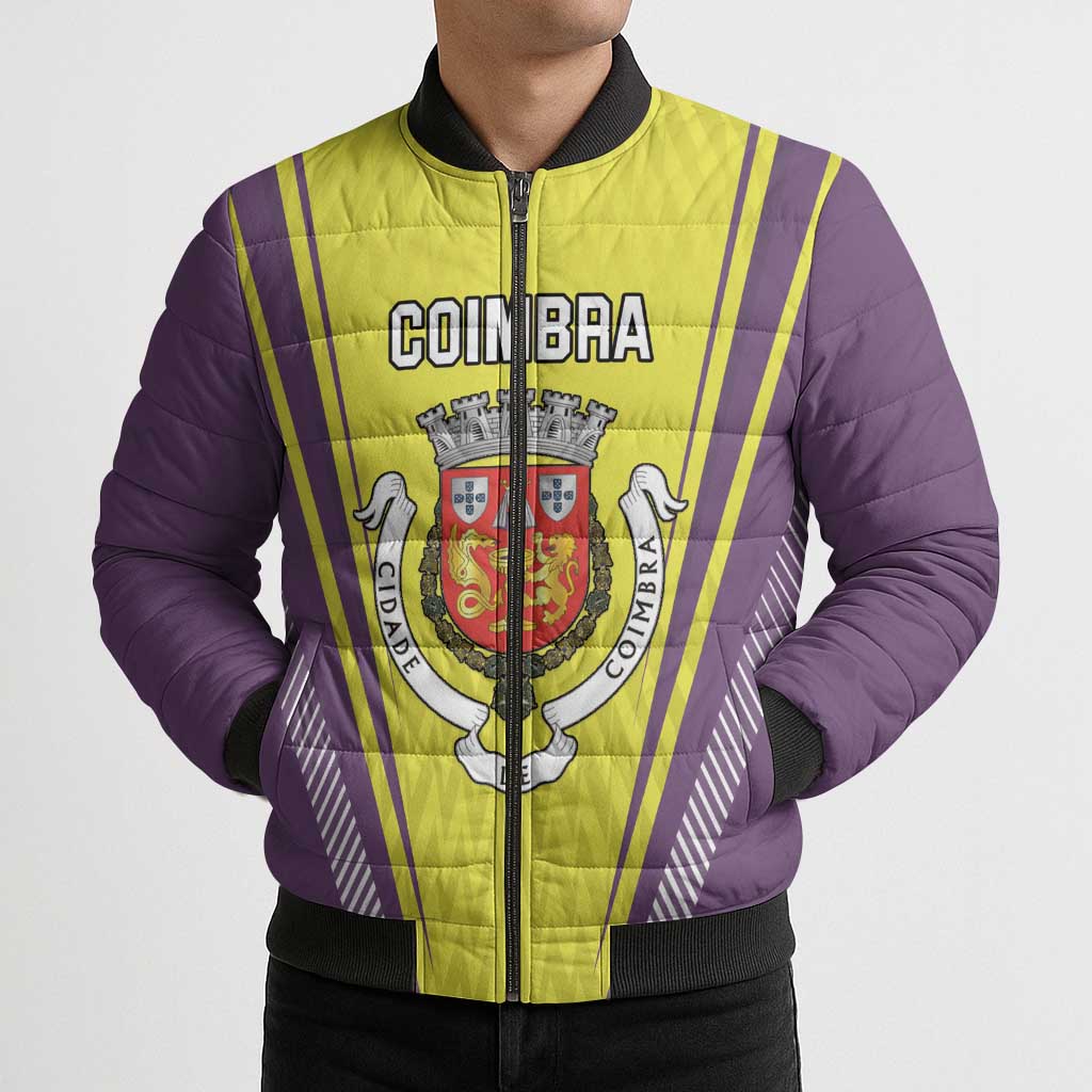Personalized Coimbra Portugal Bomber Puffer Jacket Sporty Style - Wonder Print Shop