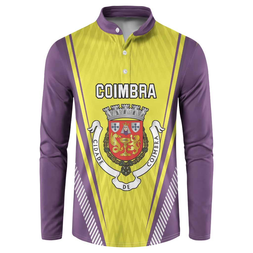 Personalized Coimbra Portugal Button Sweatshirt Sporty Style - Wonder Print Shop