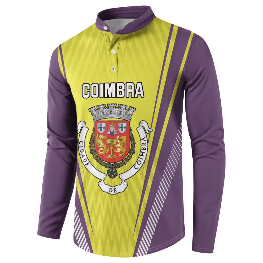 Personalized Coimbra Portugal Button Sweatshirt Sporty Style - Wonder Print Shop