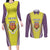 Personalized Coimbra Portugal Couples Matching Long Sleeve Bodycon Dress and Long Sleeve Button Shirt Sporty Style - Wonder Print Shop