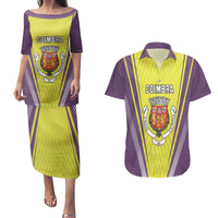 Personalized Coimbra Portugal Couples Matching Puletasi and Hawaiian Shirt Sporty Style - Wonder Print Shop