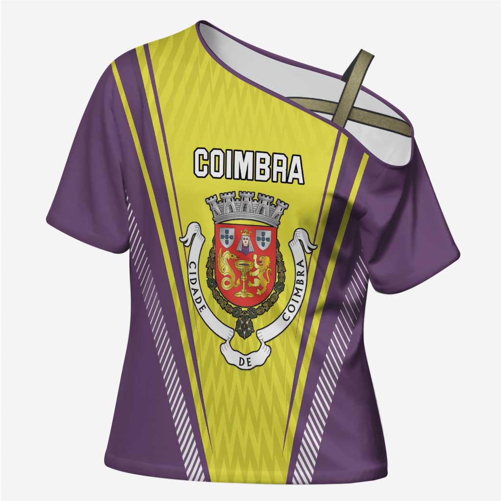 Personalized Coimbra Portugal Cross Shoulder Shirt Sporty Style - Wonder Print Shop