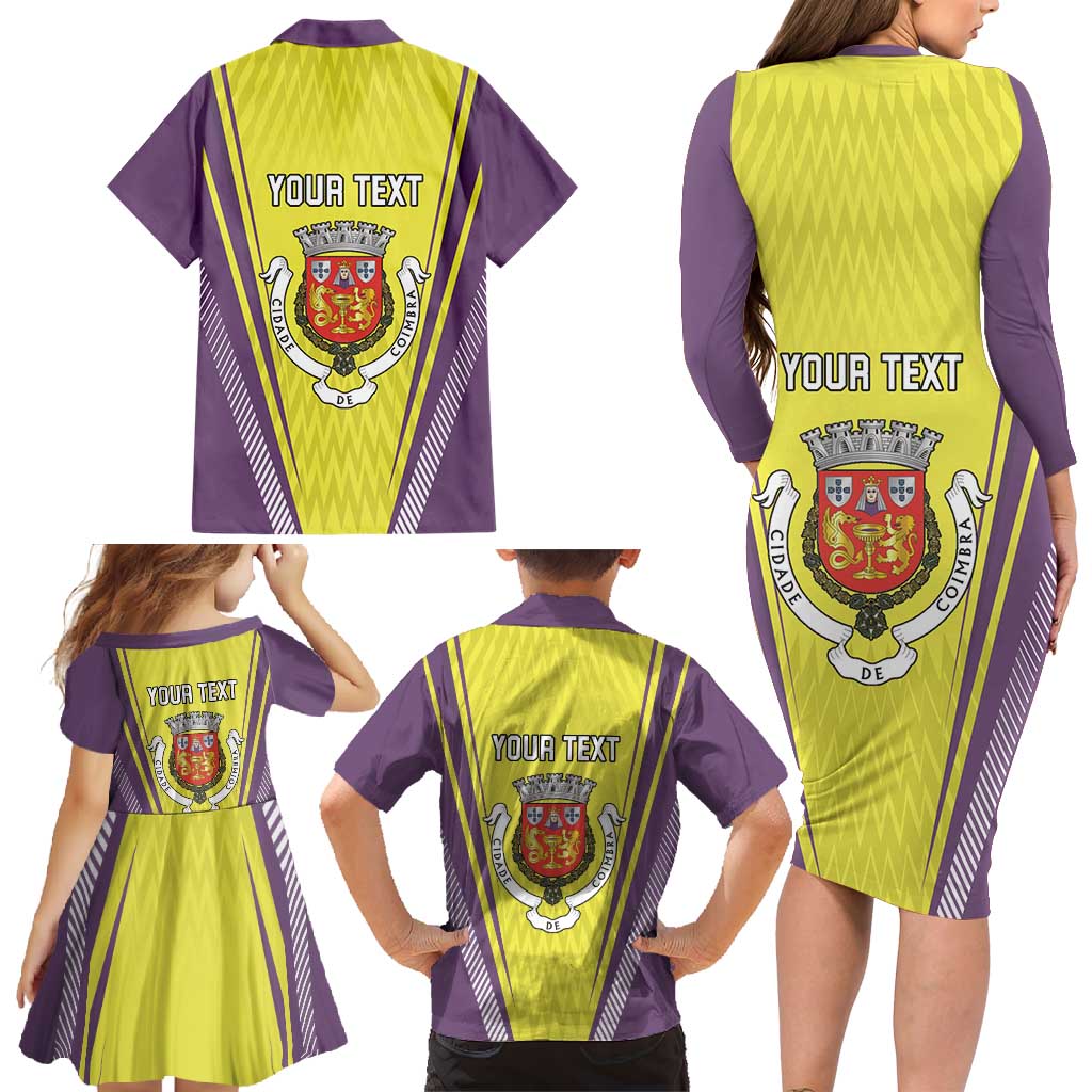Personalized Coimbra Portugal Family Matching Long Sleeve Bodycon Dress and Hawaiian Shirt Sporty Style - Wonder Print Shop