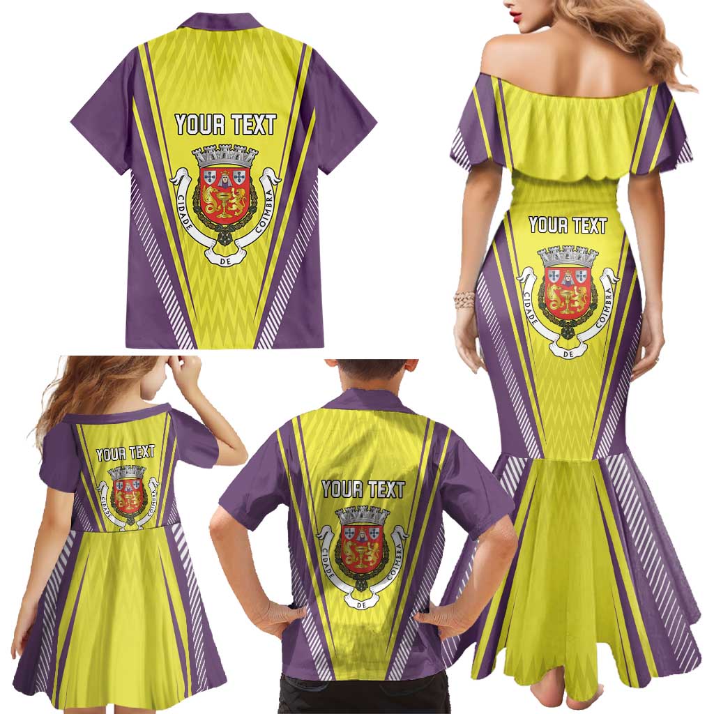 Personalized Coimbra Portugal Family Matching Mermaid Dress and Hawaiian Shirt Sporty Style - Wonder Print Shop