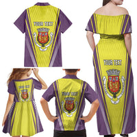 Personalized Coimbra Portugal Family Matching Off Shoulder Maxi Dress and Hawaiian Shirt Sporty Style - Wonder Print Shop