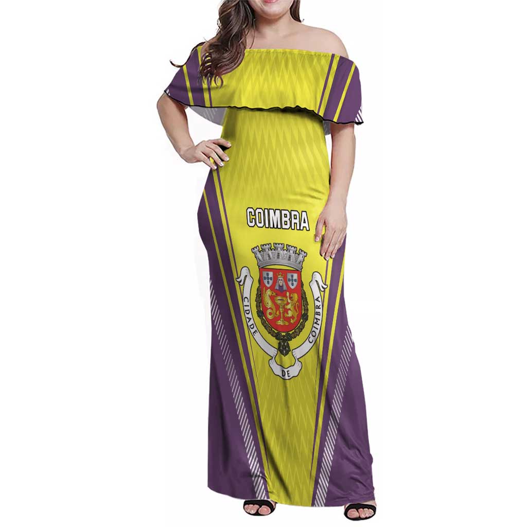 Personalized Coimbra Portugal Family Matching Off Shoulder Maxi Dress and Hawaiian Shirt Sporty Style - Wonder Print Shop