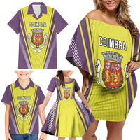 Personalized Coimbra Portugal Family Matching Off Shoulder Short Dress and Hawaiian Shirt Sporty Style - Wonder Print Shop