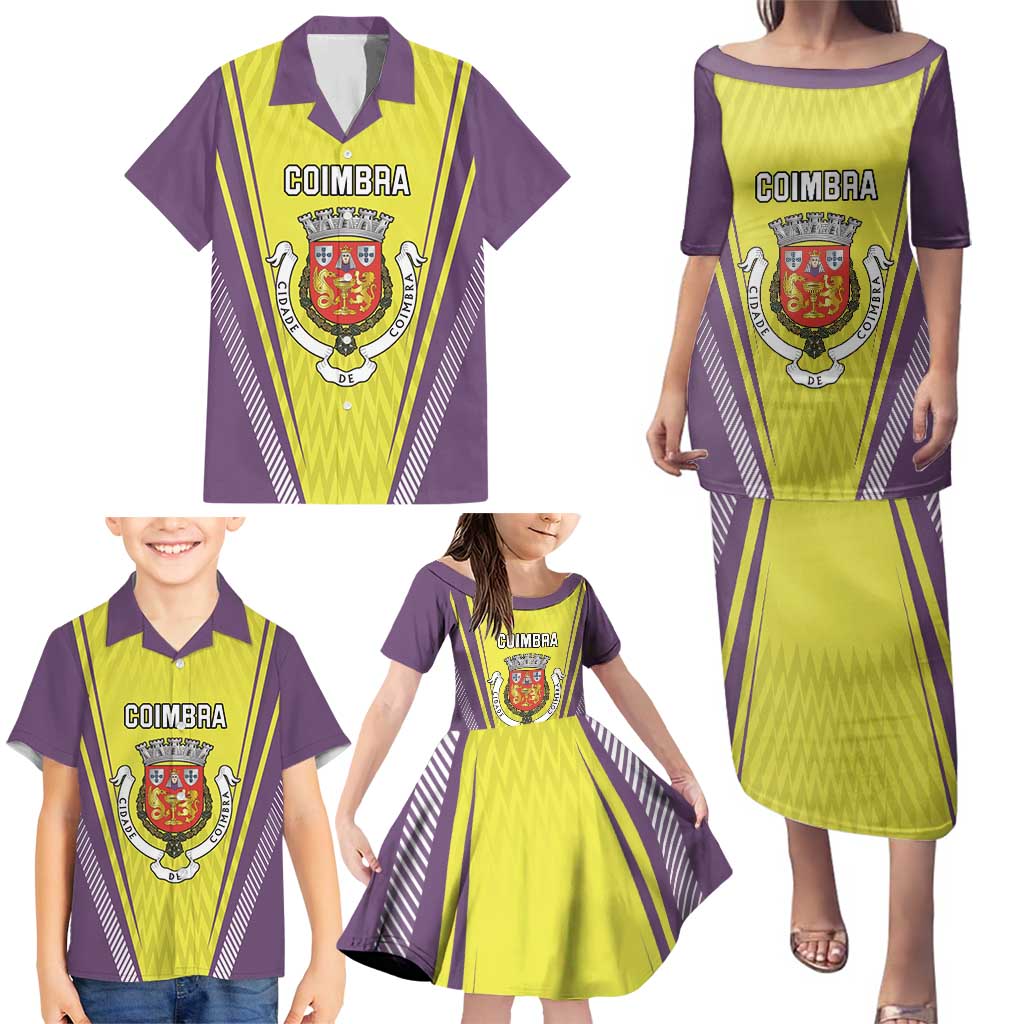Personalized Coimbra Portugal Family Matching Puletasi and Hawaiian Shirt Sporty Style - Wonder Print Shop