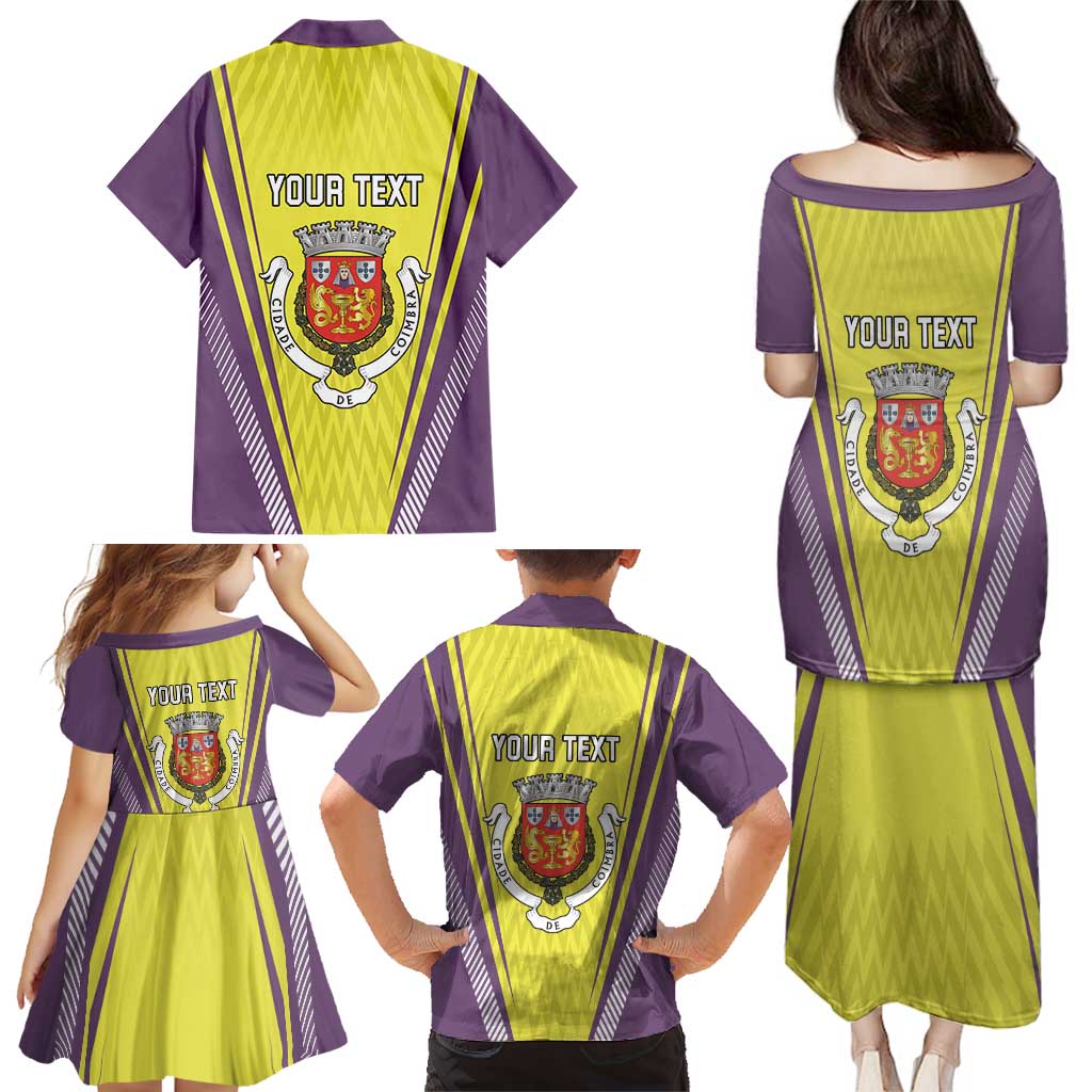 Personalized Coimbra Portugal Family Matching Puletasi and Hawaiian Shirt Sporty Style - Wonder Print Shop