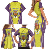 Personalized Coimbra Portugal Family Matching Short Sleeve Bodycon Dress and Hawaiian Shirt Sporty Style - Wonder Print Shop
