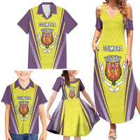 Personalized Coimbra Portugal Family Matching Summer Maxi Dress and Hawaiian Shirt Sporty Style - Wonder Print Shop