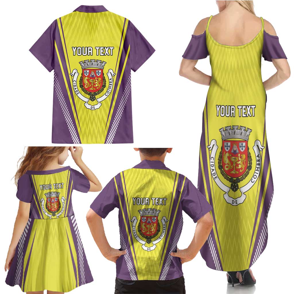 Personalized Coimbra Portugal Family Matching Summer Maxi Dress and Hawaiian Shirt Sporty Style - Wonder Print Shop