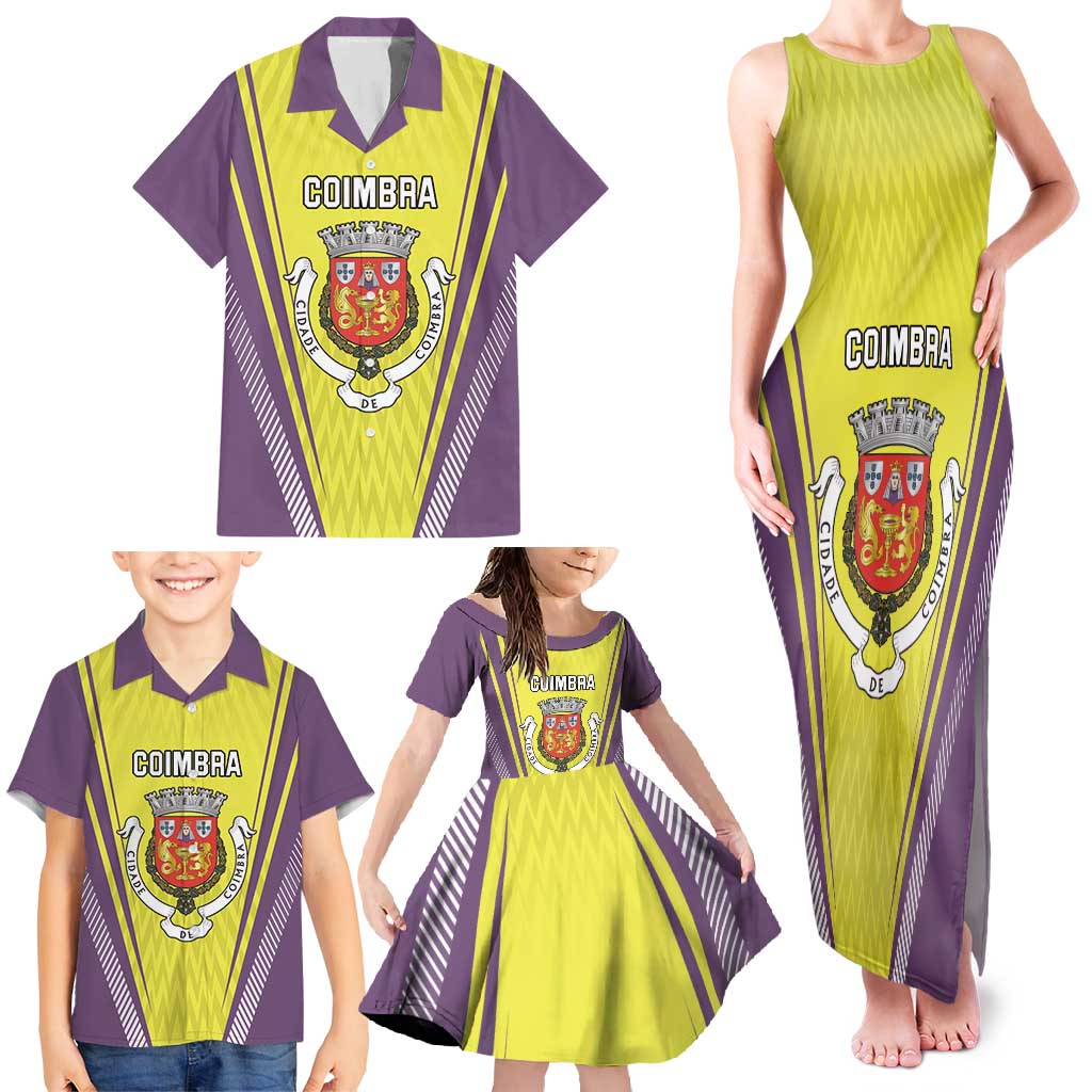 Personalized Coimbra Portugal Family Matching Tank Maxi Dress and Hawaiian Shirt Sporty Style - Wonder Print Shop