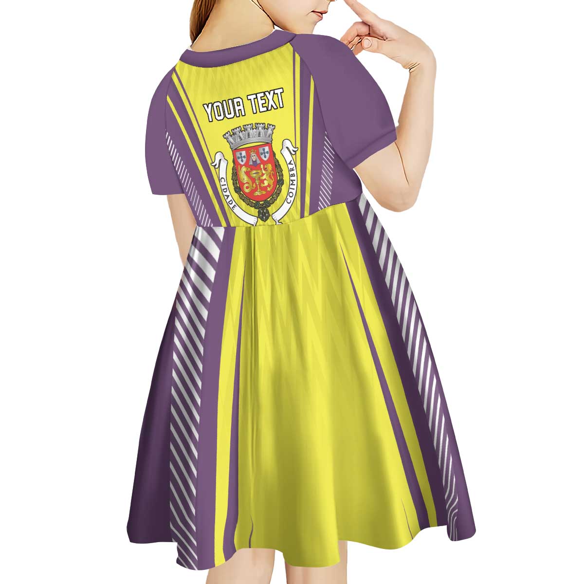 Personalized Coimbra Portugal Kid Short Sleeve Dress Sporty Style - Wonder Print Shop