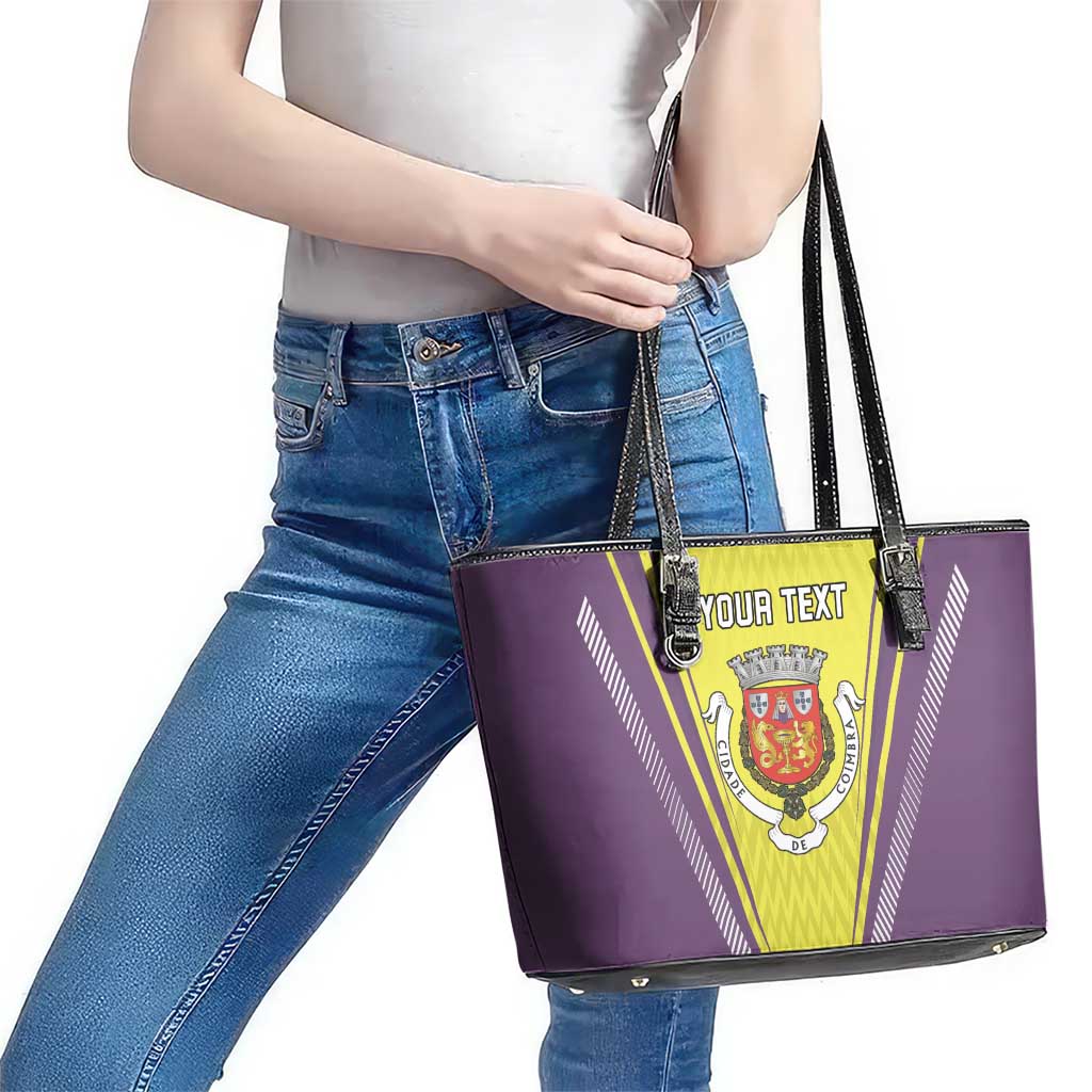 Personalized Coimbra Portugal Leather Tote Bag Sporty Style - Wonder Print Shop