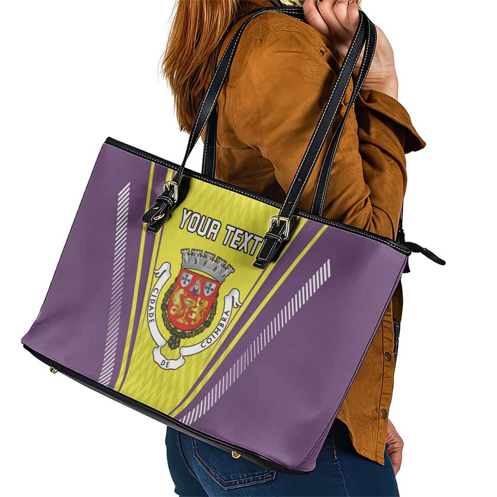 Personalized Coimbra Portugal Leather Tote Bag Sporty Style - Wonder Print Shop