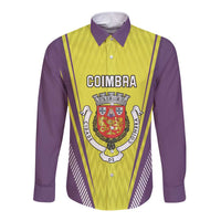 Personalized Coimbra Portugal Long Sleeve Button Shirt Sporty Style - Wonder Print Shop