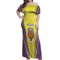 Personalized Coimbra Portugal Off Shoulder Maxi Dress Sporty Style - Wonder Print Shop