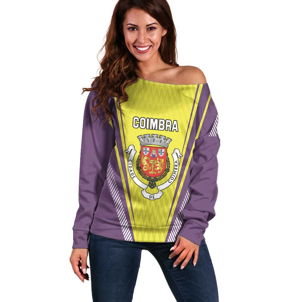 Personalized Coimbra Portugal Off Shoulder Sweater Sporty Style - Wonder Print Shop