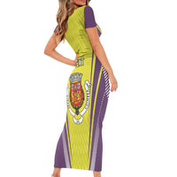 Personalized Coimbra Portugal Short Sleeve Bodycon Dress Sporty Style - Wonder Print Shop