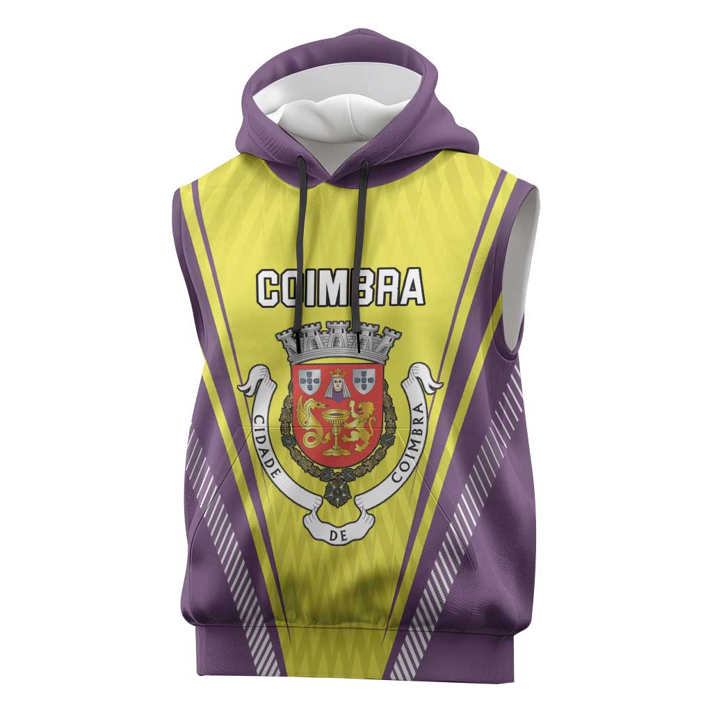 Personalized Coimbra Portugal Sleeveless Hoodie Sporty Style - Wonder Print Shop