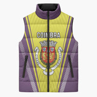 Personalized Coimbra Portugal Sleeveless Puffer Jacket Sporty Style - Wonder Print Shop