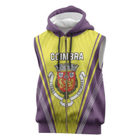 Personalized Coimbra Portugal Sleeveless Zip Hoodie Sporty Style - Wonder Print Shop