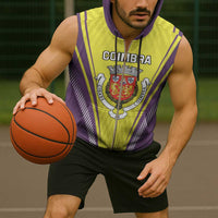 Personalized Coimbra Portugal Sleeveless Zip Hoodie Sporty Style - Wonder Print Shop