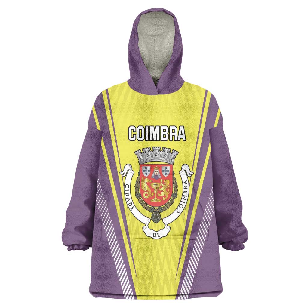 Personalized Coimbra Portugal Wearable Blanket Hoodie Sporty Style - Wonder Print Shop