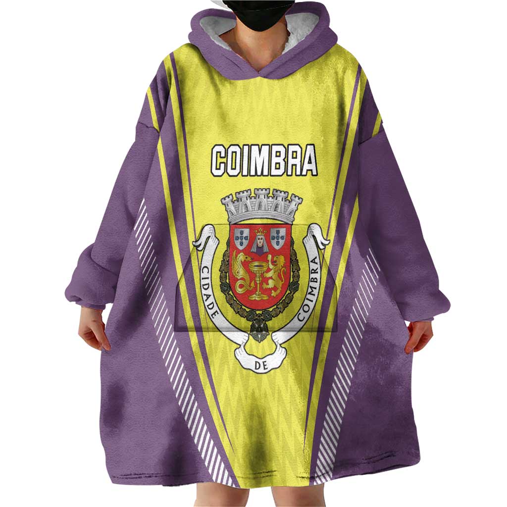 Personalized Coimbra Portugal Wearable Blanket Hoodie Sporty Style - Wonder Print Shop