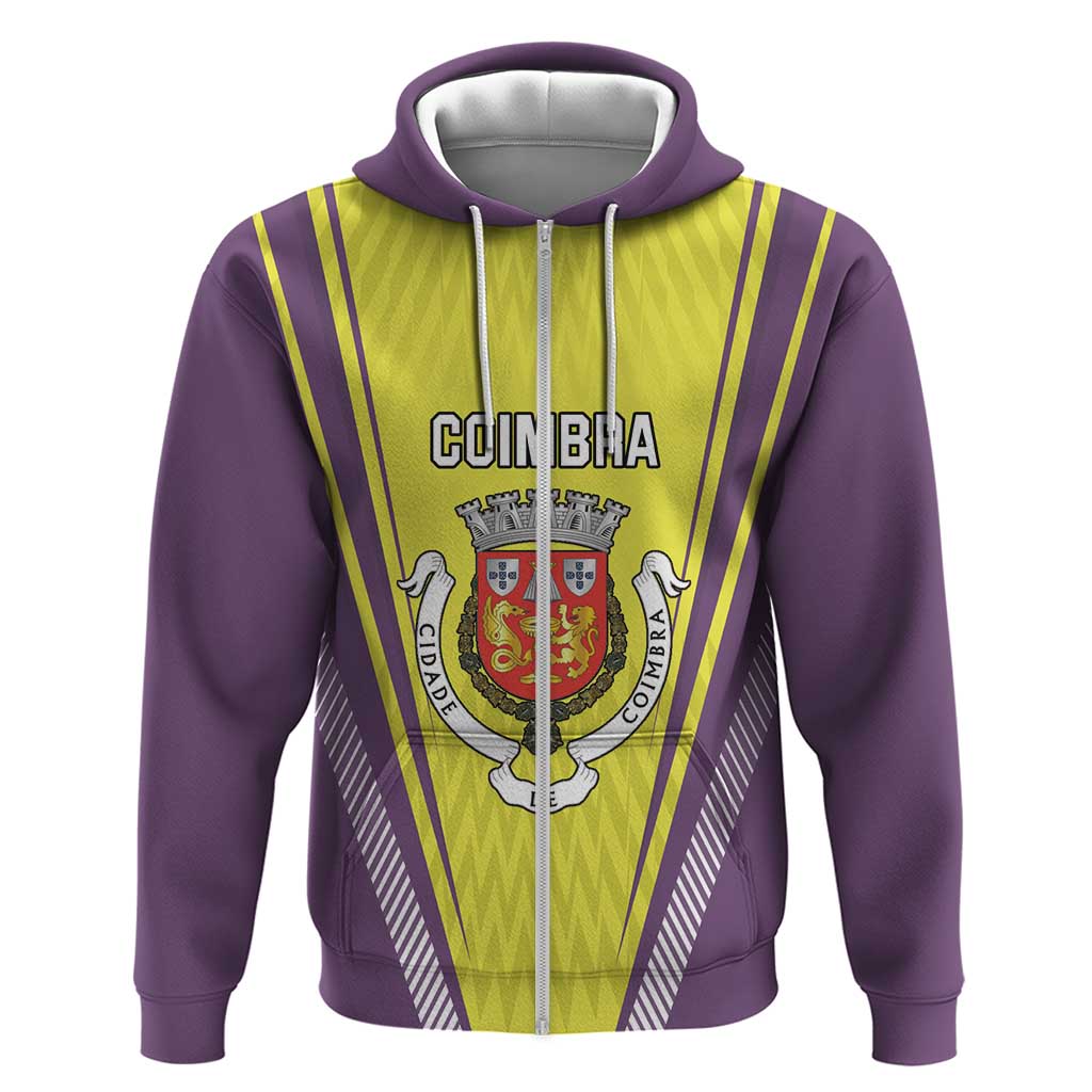 Personalized Coimbra Portugal Zip Hoodie Sporty Style - Wonder Print Shop
