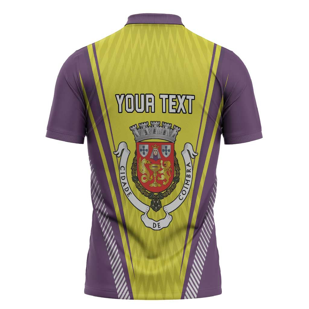 Personalized Coimbra Portugal Zipper Polo Shirt Sporty Style - Wonder Print Shop